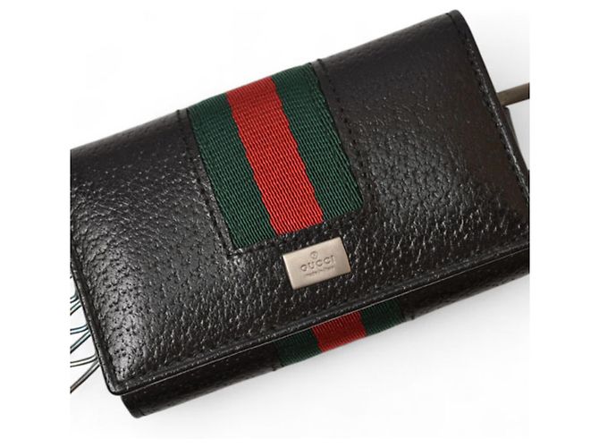 Llaveiro de cuero Gucci Negro - vista 3