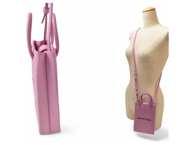 Borsa a spalla in pelle viola Balenciaga Porpora - vista 3