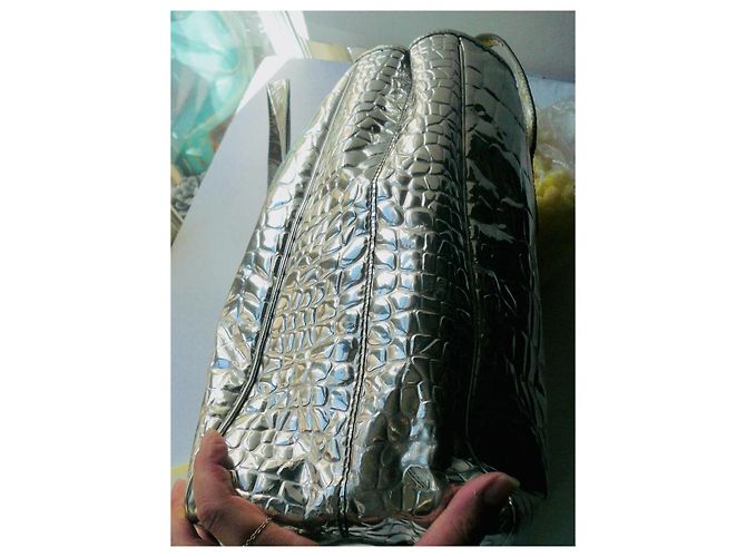 YVES SAINT LAURENT RIVE GAUCHE Borsa Raspail Argento in Buone Condizioni - vista 11