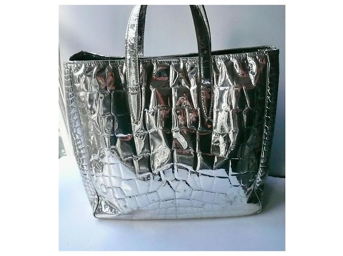 YVES SAINT LAURENT RIVE GAUCHE Borsa Raspail Argento in Buone Condizioni - vista 5