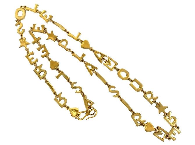 Collana a catena con motivo logo YSL Yves Saint Laurent - vista 5