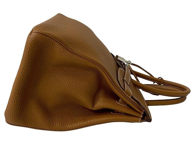 Borsa Hermès Birkin 35 in pelle Togo Marrone - vista 6