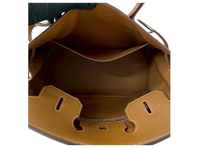 Borsa Hermès Birkin 35 in pelle Togo Marrone - vista 9