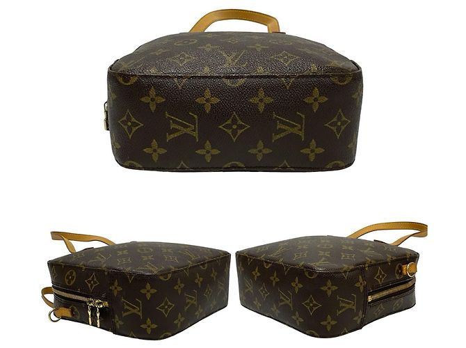 Louis Vuitton Vintage Spontini Monogram Leather Shoulder Bag Brown - view 6