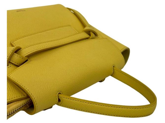 Belt Bag Céline CELINE Nano Leder Gürteltasche Gelb - Ansicht 4
