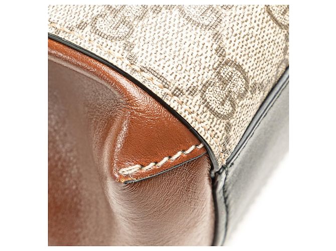 Gucci GG Supreme Padlock Rucksack Braun Schwarz Beige - Ansicht 5
