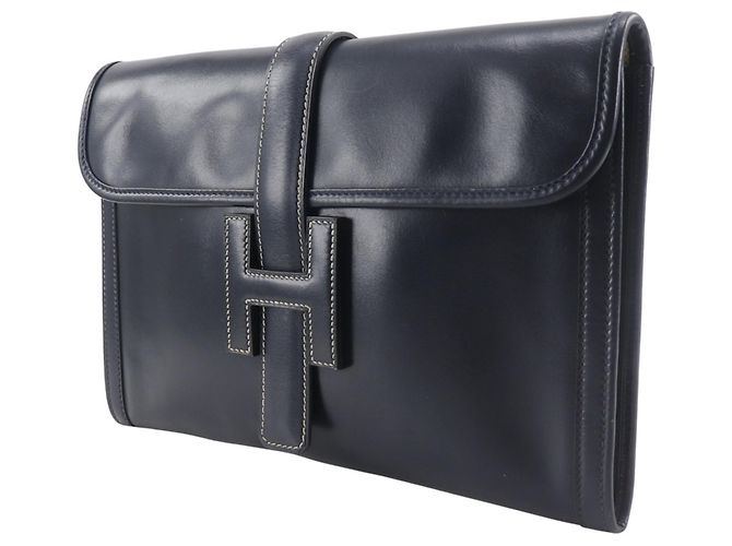 Borsa Clutch Jige PM di Hermès Blu navy - vista 2