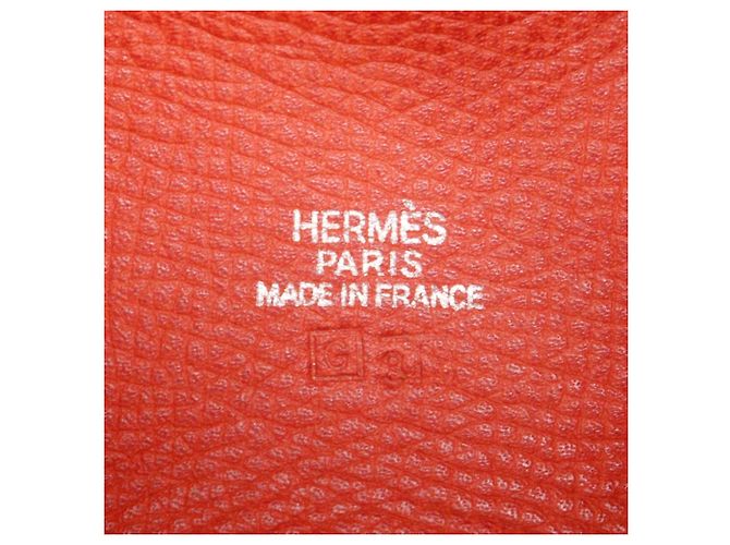 Pochette Vespa Hermès in pelle arancione - vista 14