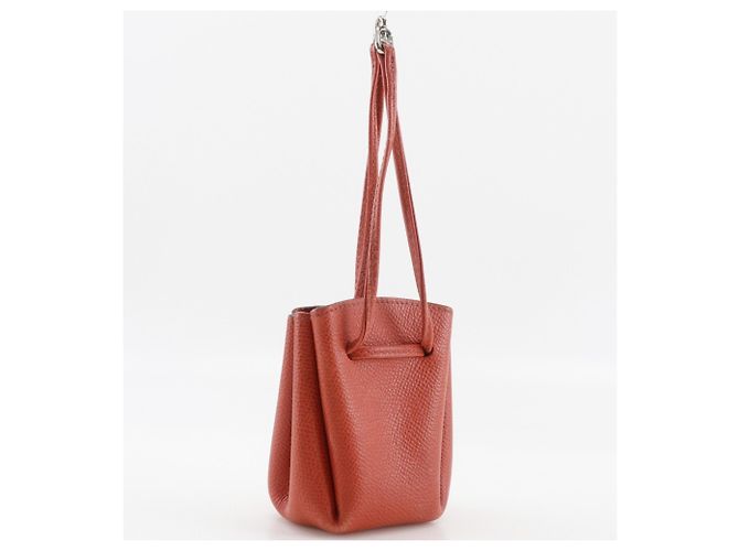 Pochette Vespa Hermès in pelle arancione - vista 3