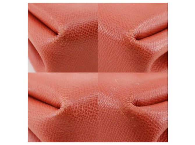 Pochette Vespa Hermès in pelle arancione - vista 4