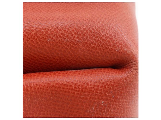 Pochette Vespa Hermès in pelle arancione - vista 7