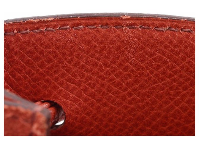 Pochette Vespa Hermès in pelle arancione - vista 8