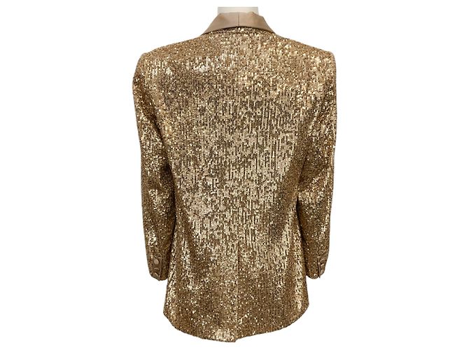 Redemption Gold Sequined Smoking Blazer Golden - view 3