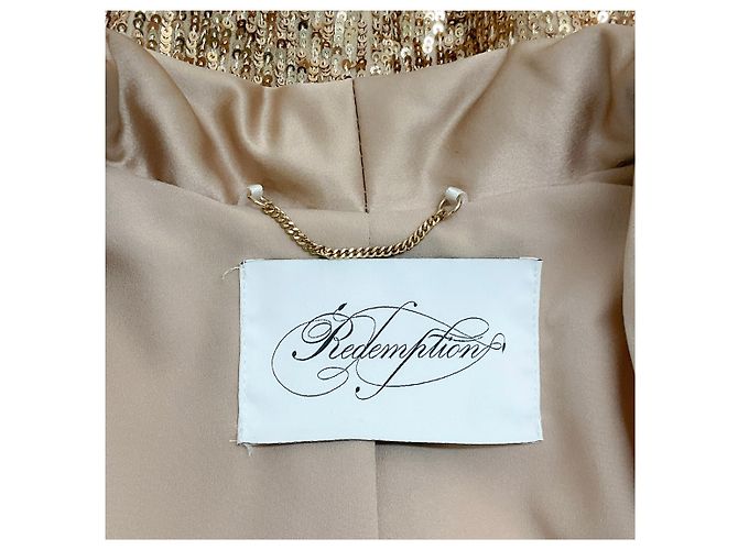 Redemption Gold Sequined Smoking Blazer Golden - view 4