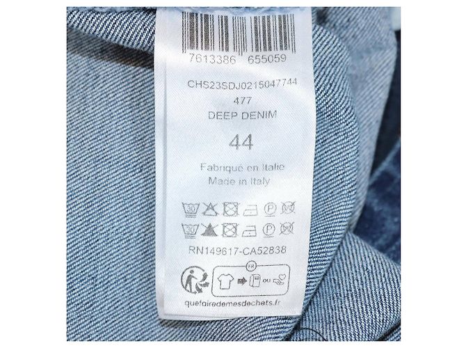 See by Chloé See by Chloe Blue Deep Denim Front Pocket Midi Skirt - view 6