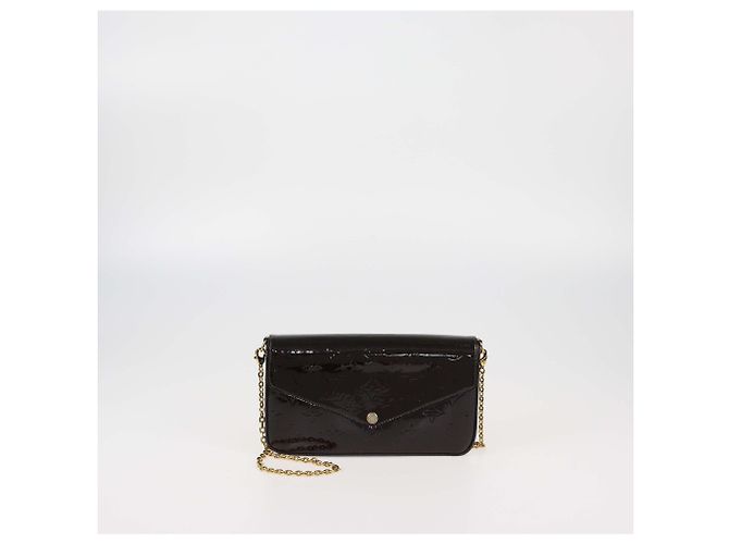 Pochette Felicie Monogram Vernis Amarante di Louis Vuitton Bordò - vista 2