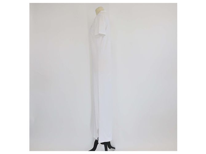 Vestido polo de algodón piqué blanco de manga corta Prada - vista 2