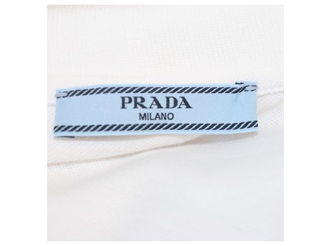 Vestido polo de algodón piqué blanco de manga corta Prada - vista 5