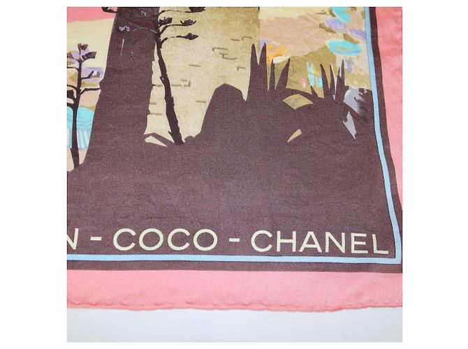 Chanel Multicolor Seidenschal Coco By The Blue Train Mehrfarben - Ansicht 4