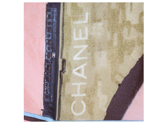 Chanel Multicolor Seidenschal Coco By The Blue Train Mehrfarben - Ansicht 7