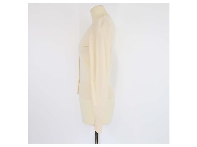 Alaïa Top de lana de manga larga con botones crema Alaia Crudo - vista 2