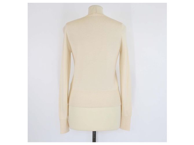 Alaïa Top de lana de manga larga con botones crema Alaia Crudo - vista 3