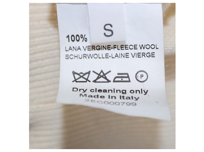Alaïa Top de lana de manga larga con botones crema Alaia Crudo - vista 6