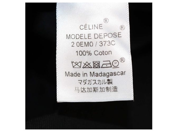 Céline Celine Dunkel/Blaue Langarm-Baumwollmantelkleid Bordeaux - Ansicht 6