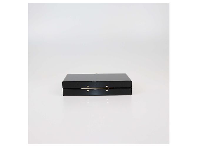 Clutch de acrílico negro con cabeza de leopardo Charlotte Olympia - vista 4