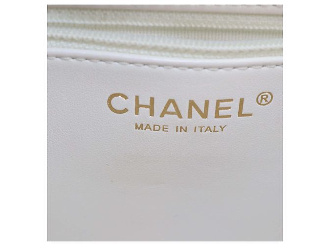 Borsa mini Kelly in pelle bianca trapuntata Chanel Bianco - vista 5