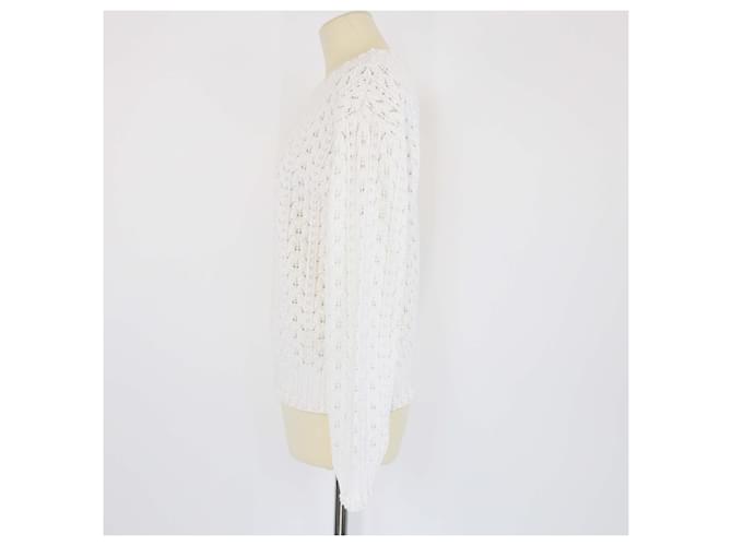 Weißer Häkelpullover von Chanel - Ansicht 2