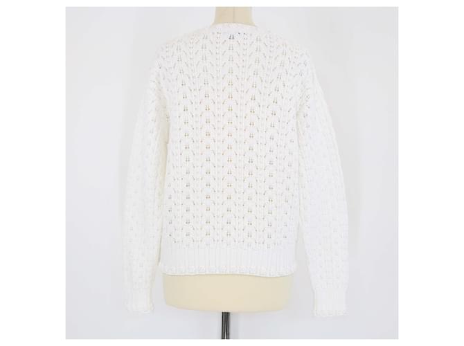 Weißer Häkelpullover von Chanel - Ansicht 3