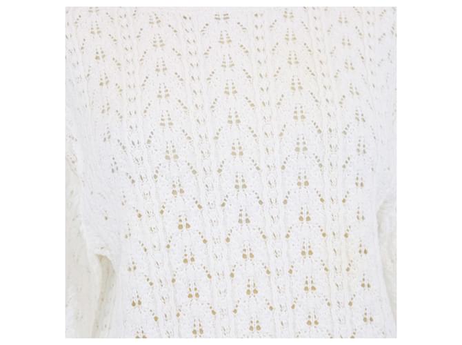 Weißer Häkelpullover von Chanel - Ansicht 4