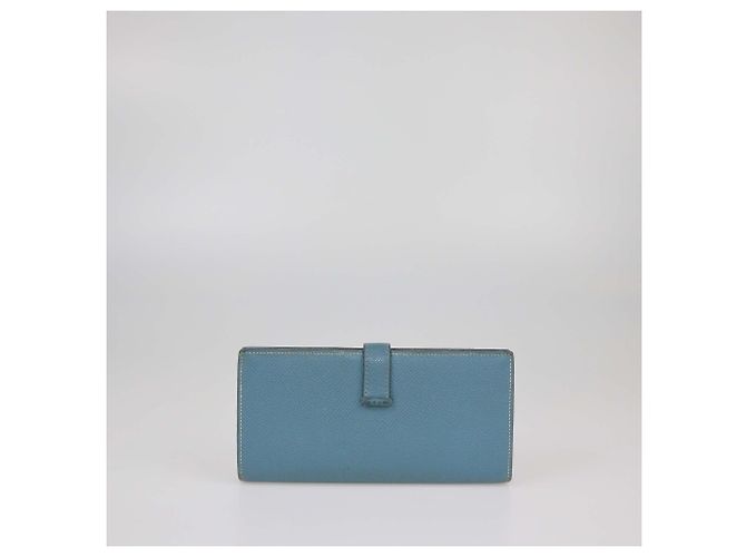 Hermès Cartera Bearn Epsom Azul Jean Hermes - vista 3