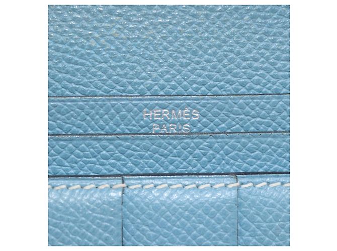Hermès Cartera Bearn Epsom Azul Jean Hermes - vista 6
