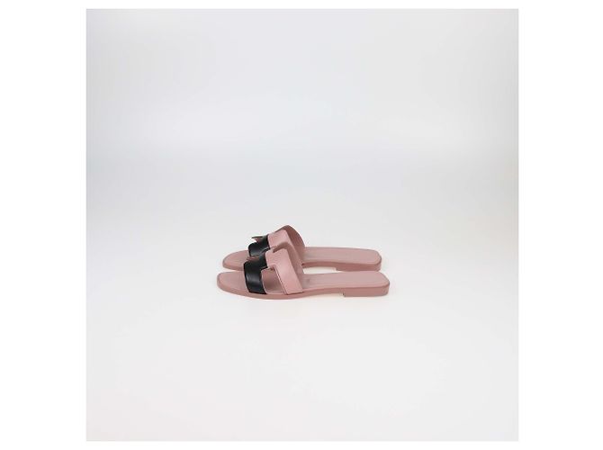 Hermès Sandali Oran Hermes Nero/Rosa Vieux - vista 4