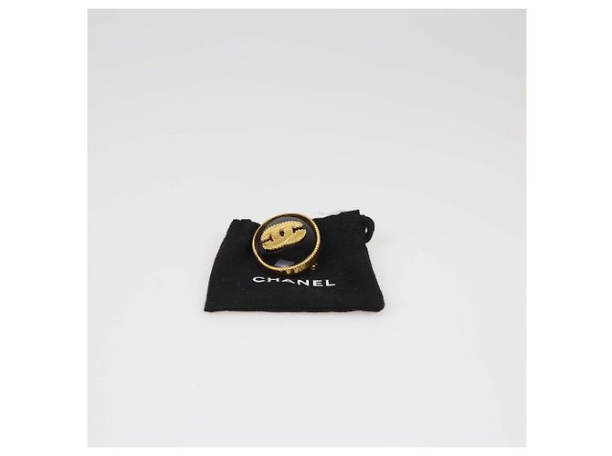 Spilla Vintage CC Chanel Oro/Nero D'oro - vista 5