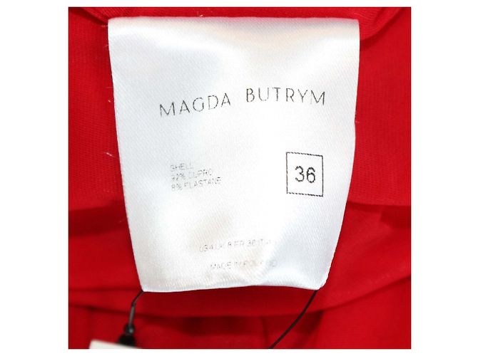 Vestido maxi de cupro rojo con cintura baja Magda Butrym - vista 5