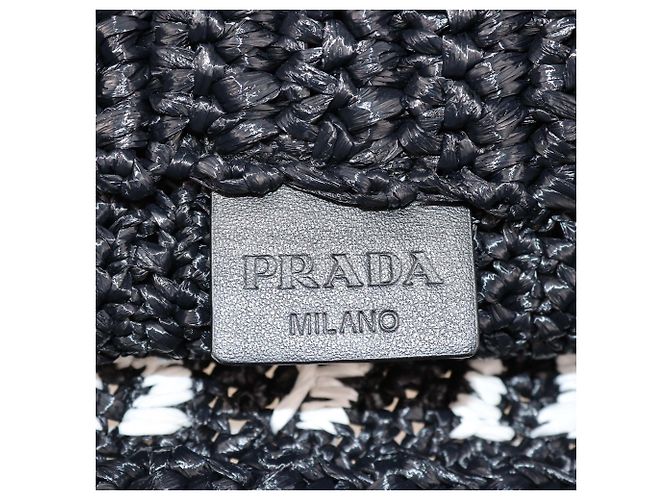 Bolso tote pequeño con logo de rafia de Prada - vista 6