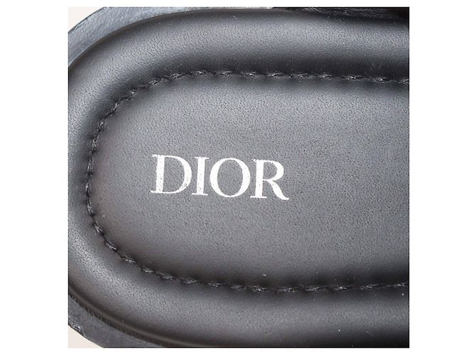 Christian Dior Infradito Piatto Alias in Pelle Nera Dior Homme Nero - vista 6