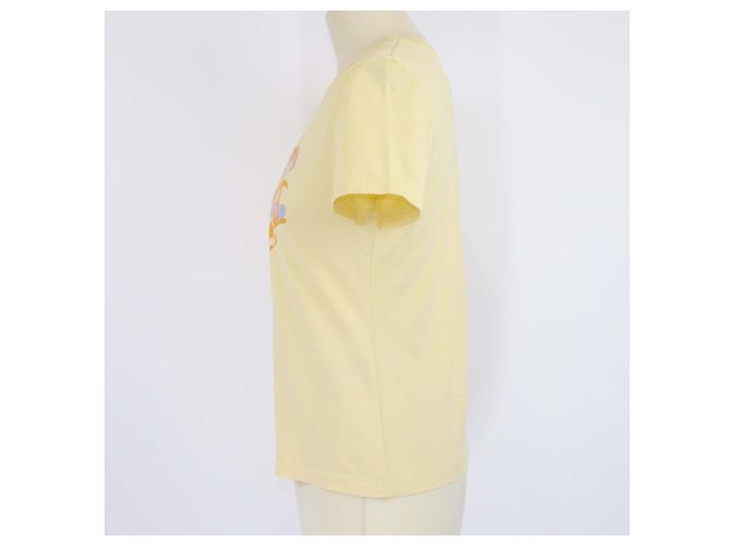 Hermès Camiseta de Manga Corta de Algodón Amarillo con Estampado Arcoíris Faubourg de Hermes - vista 2