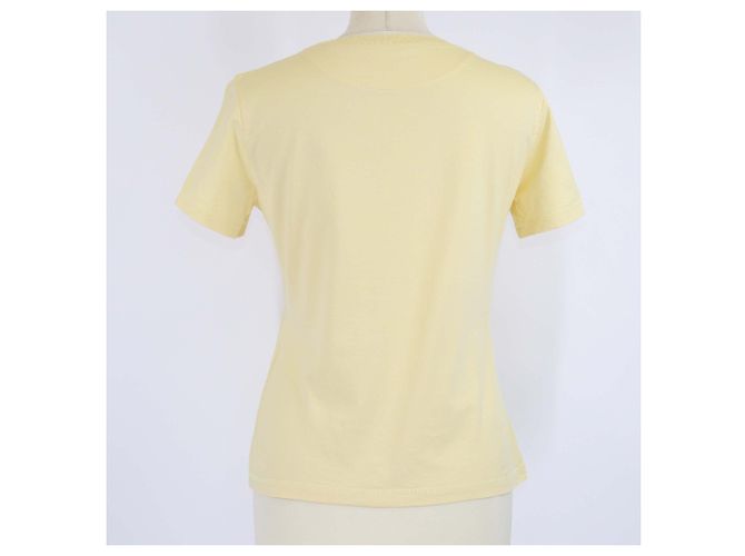 Hermès Camiseta de Manga Corta de Algodón Amarillo con Estampado Arcoíris Faubourg de Hermes - vista 3