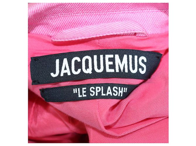 Jacquemus Pink Gabardine Linen Blend Single Breasted Le Splash Blazer - view 5