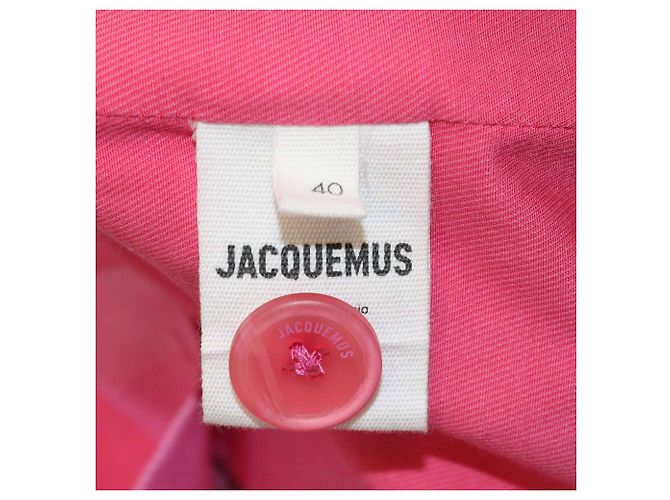 Jacquemus Pink Gabardine Linen Blend Single Breasted Le Splash Blazer - view 6
