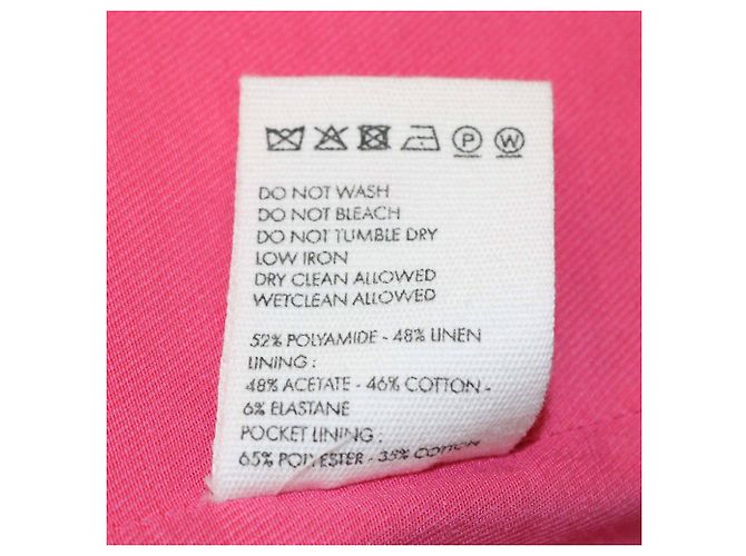 Jacquemus Pink Gabardine Linen Blend Single Breasted Le Splash Blazer - view 7