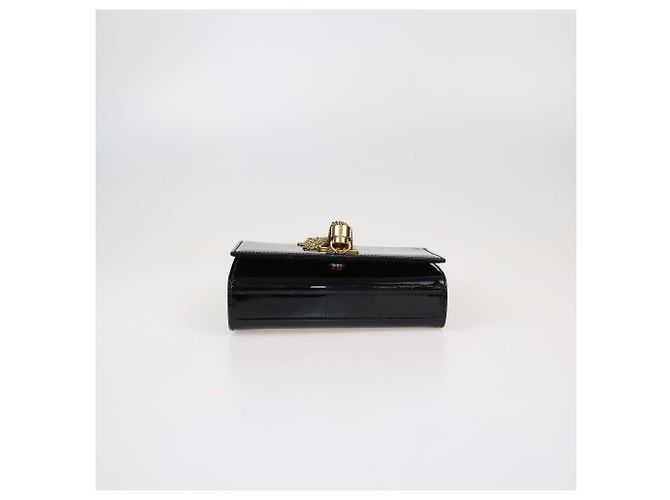 Bolso cruzado pequeño Kate de cuero patentado negro de Saint Laurent - vista 4