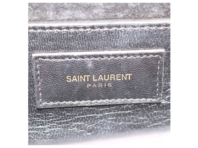 Bolso cruzado pequeño Kate de cuero patentado negro de Saint Laurent - vista 5