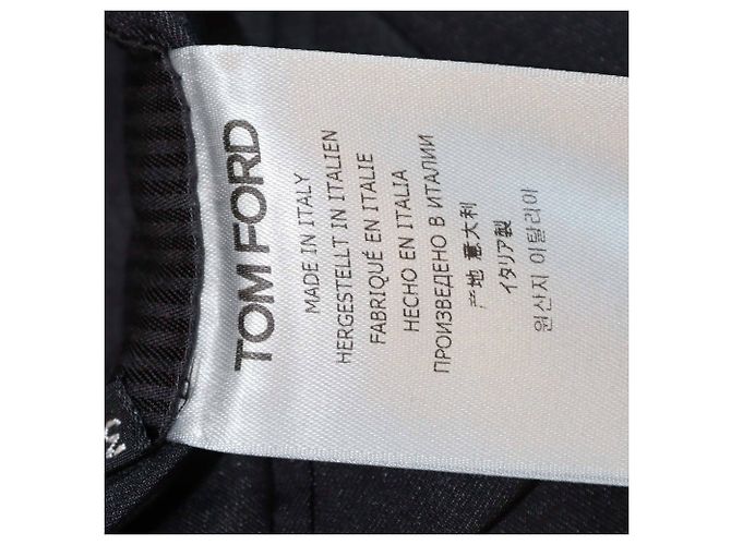 Blazer monopetto in seta e cotone nero Tom Ford - vista 5