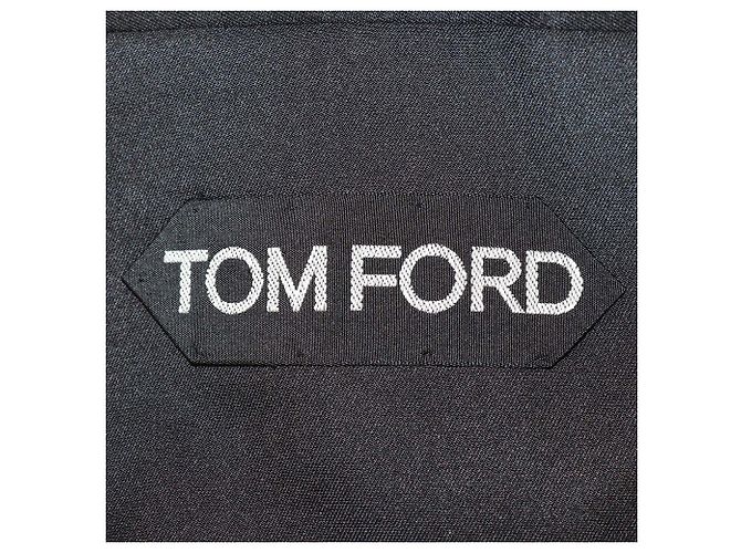 Blazer monopetto in seta e cotone nero Tom Ford - vista 7