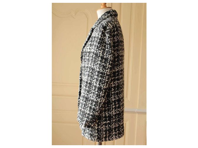Giacca Lunga in Tweed Gerard Darel Multicolore - vista 2